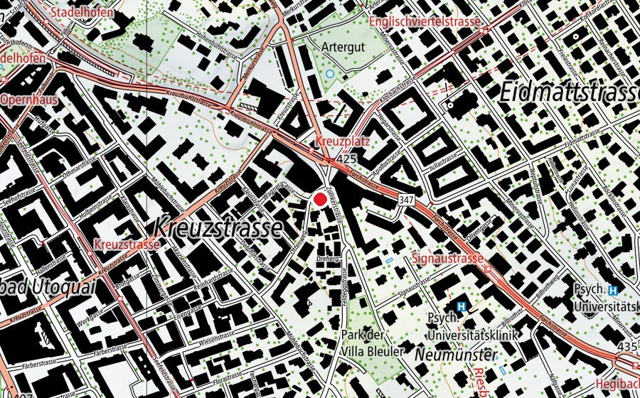 Mappa con la posizione di Therasport (Centro fitness)