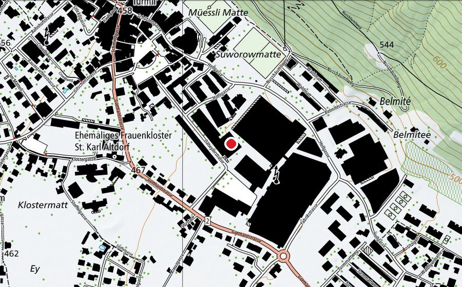 Map showing the location of update Fitness (Fitness centre)