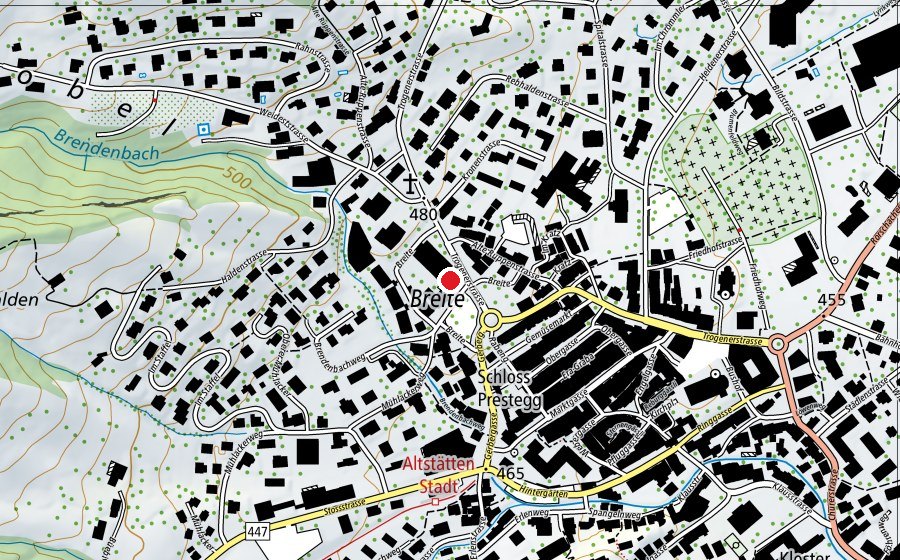 Mappa con la posizione di update Fitness (Centro fitness)