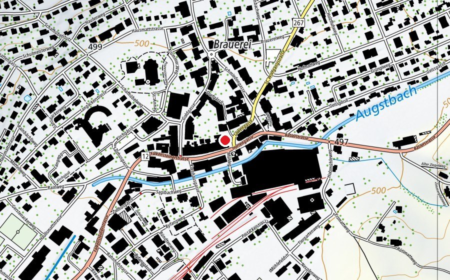 Mappa con la posizione di update Fitness Balsthal (Centro fitness)