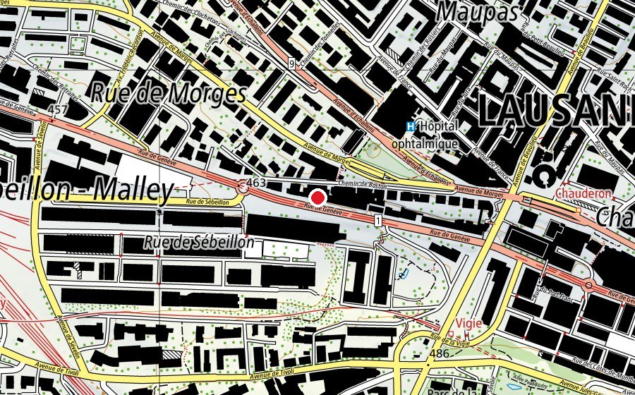 Carte indiquant l’emplacement de update Fitness (Salle de fitness)