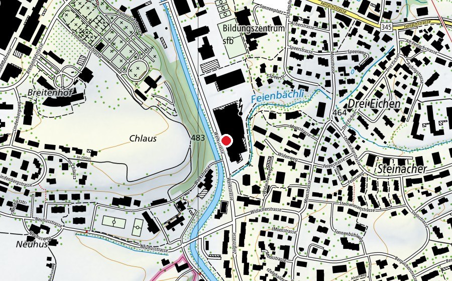 Map showing the location of update Fitness (Fitness centre)