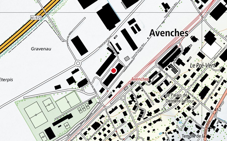 Map showing the location of Usine fitness 23 (Fitness centre)