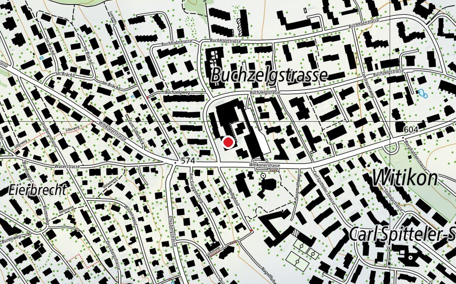 Carte indiquant l’emplacement de Vivo Training (Salle de fitness)