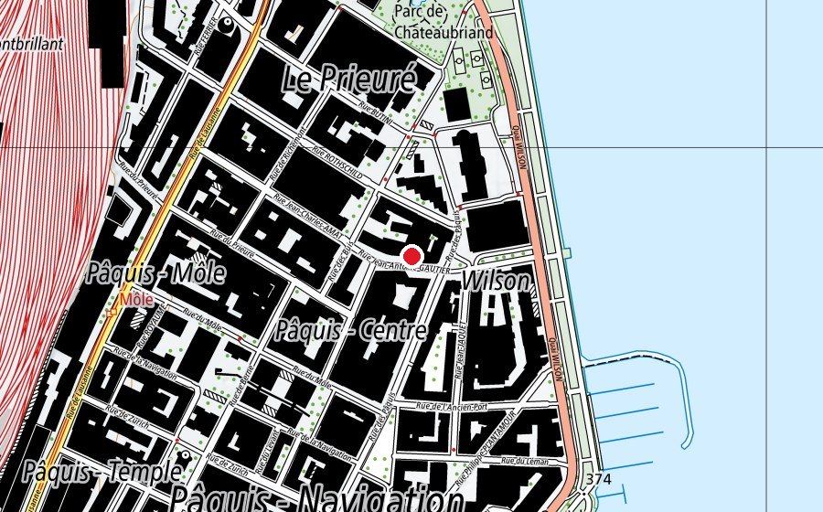 Map showing the location of Wellness Sport Club (Fitness centre)