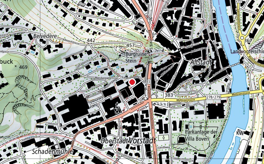Mappa con la posizione di X30 (Centro fitness)