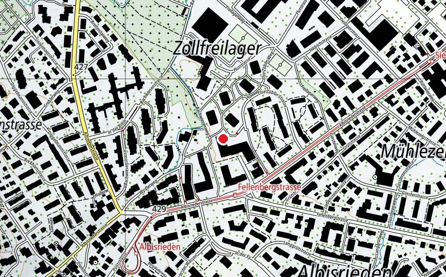 Mappa con la posizione di Yoga Albisrieden (Centro fitness)