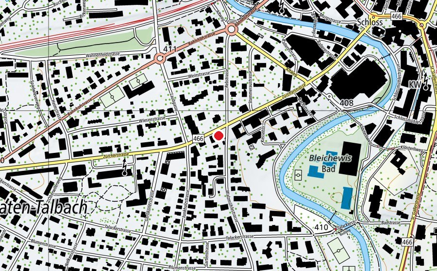 Carte indiquant l’emplacement de Yoga-Pilates im Oxen (Salle de fitness)