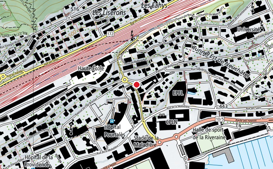 Carte indiquant l’emplacement de Yoga Station (Salle de fitness)