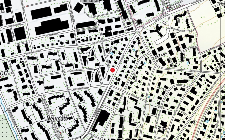 Carte indiquant l’emplacement de Yoga und Theater (Salle de fitness)