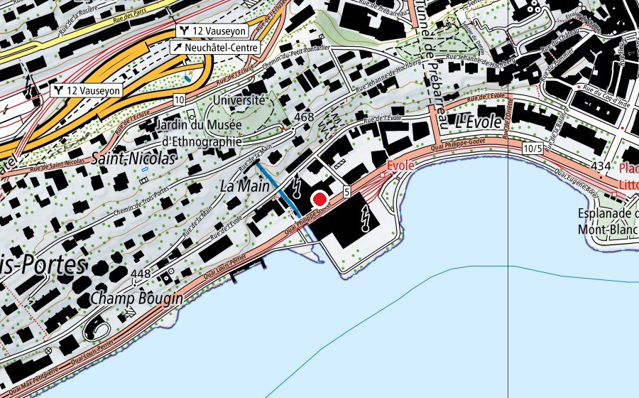 Mappa con la posizione di Académie De Meuron (Scuola universitaria)