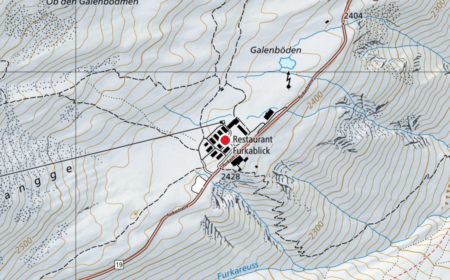Karte mit dem Standort von Alpine Forschungs- und Ausbildungstation Furka (Hochschule)