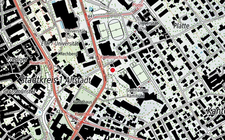 Map showing the location of Asien-Orient-Institut (University)