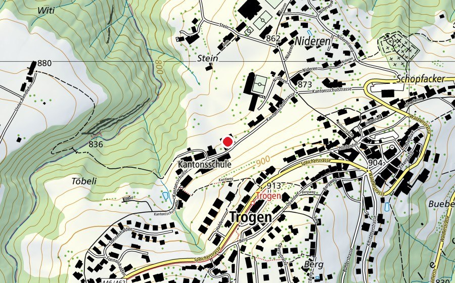 Carte indiquant l’emplacement de Aula (Haute école)