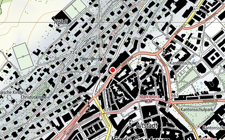 Mappa con la posizione di B 51 (Scuola universitaria)