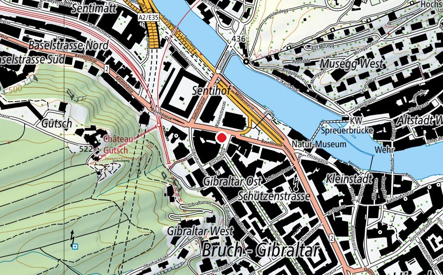 Map showing the location of B.H.M.S Business & Hotel Management School (University)