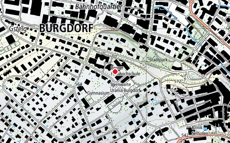 Mappa con la posizione di Berner Fachhochschule - Technik und Informatik (Scuola universitaria)
