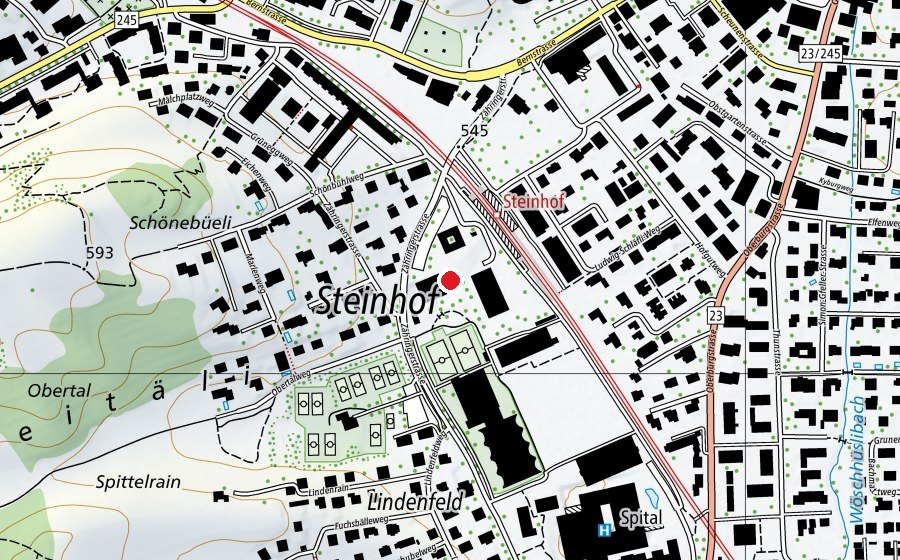 Carte indiquant l’emplacement de Berufliche Weiterbildungskurse (Haute école)