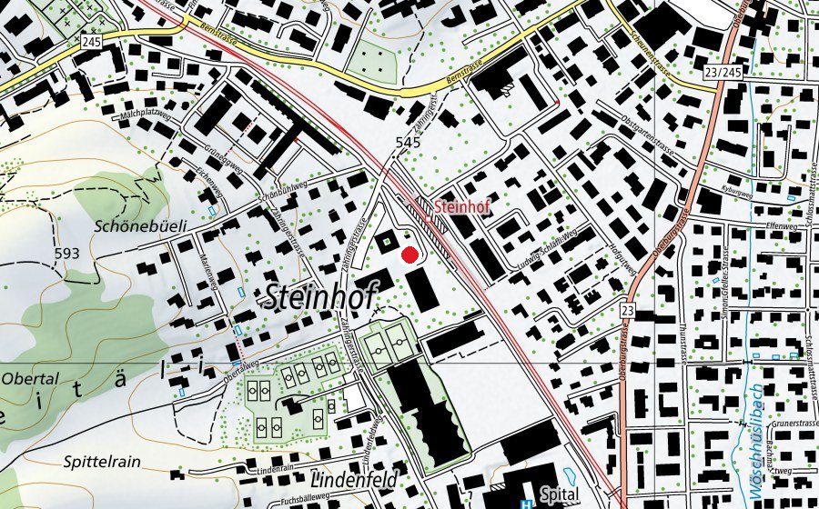 Carte indiquant l’emplacement de Berufsfachschule Emmental (Haute école)