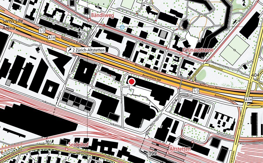 Mappa con la posizione di Berufsmaturitätsschule Zürich (Scuola universitaria)