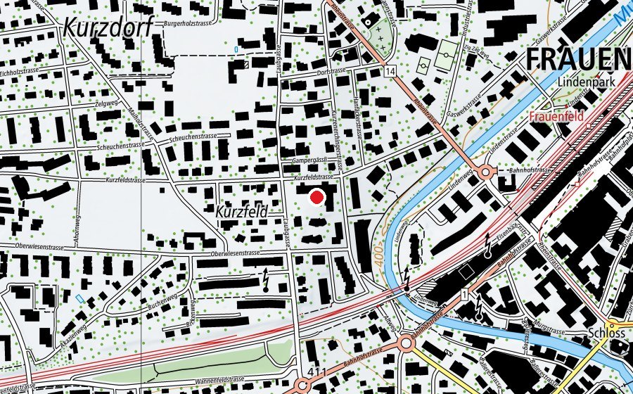 Mappa con la posizione di Bildungszentrum für Technik (Scuola universitaria)