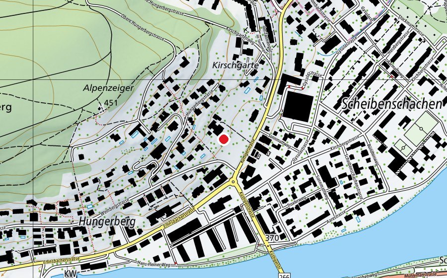 Carte indiquant l’emplacement de Blumenhalde (Haute école)