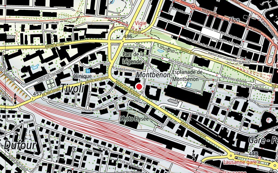 Karte mit dem Standort von BNF – Universität Bern (Hochschule)