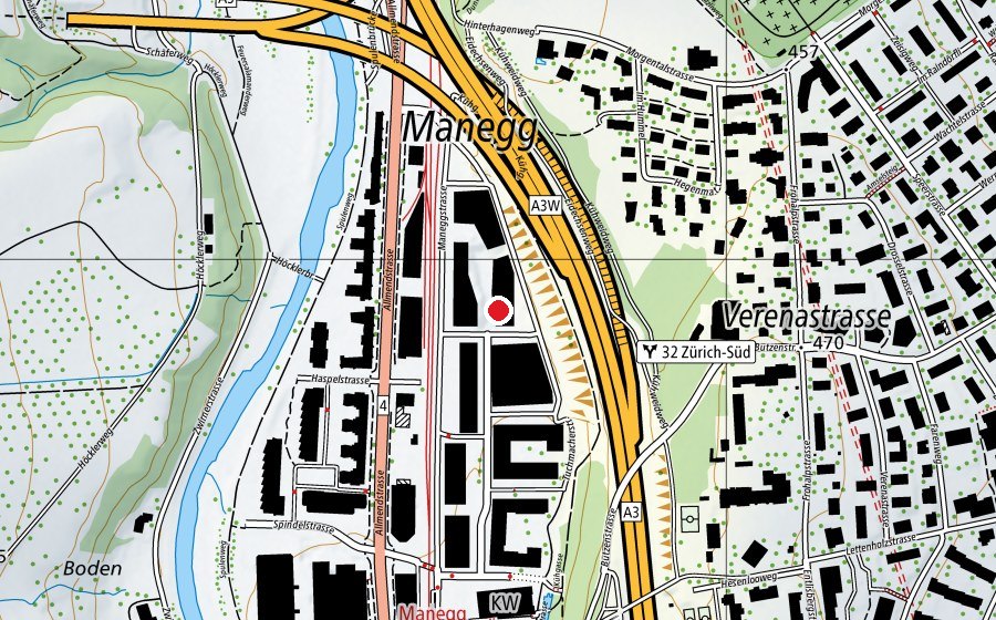 Mappa con la posizione di Branchenverband und Überbetriebliche Kurse (Scuola universitaria)