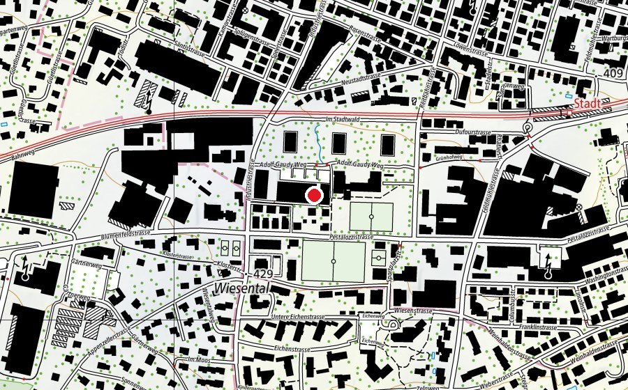 Carte indiquant l’emplacement de BZR Rorschach-Rheintal Filiale Alcan (Haute école)