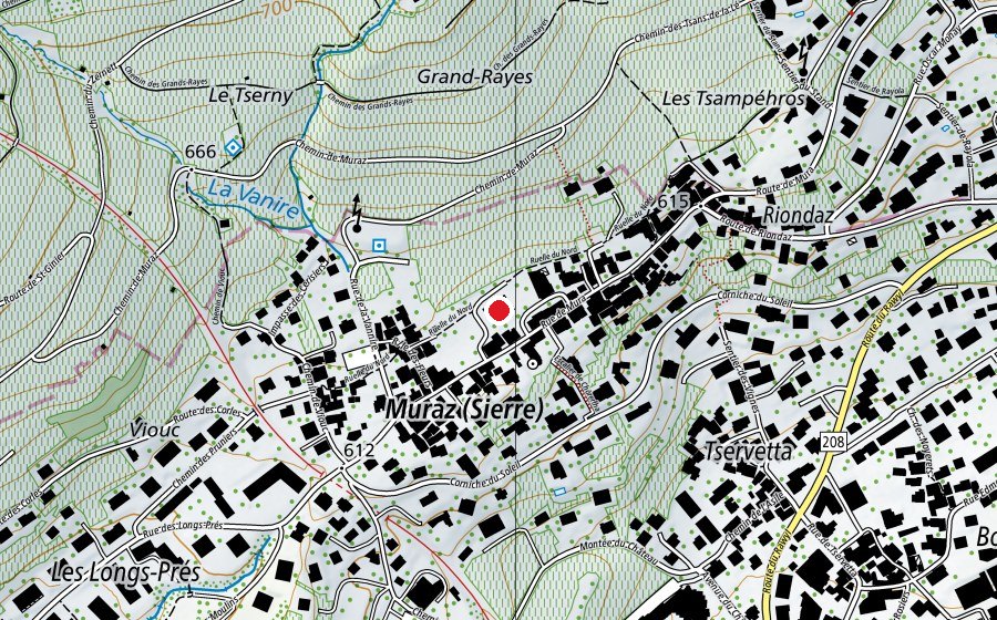 Map showing the location of Centre scolaire de Muraz (University)