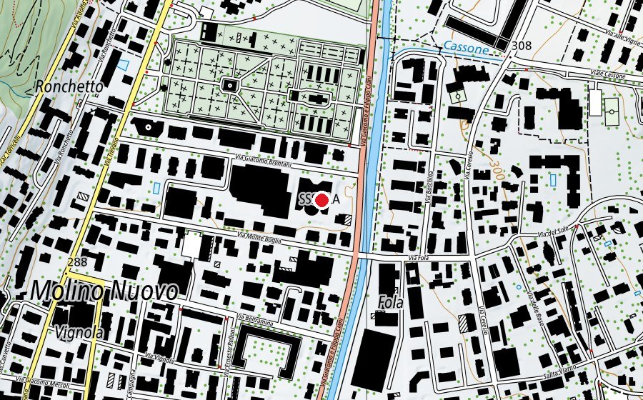 Mappa con la posizione di Centro scolastico per le industrie artistiche (Scuola universitaria)