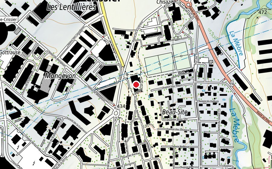 Carte indiquant l’emplacement de Collège de la Carrière (Haute école)