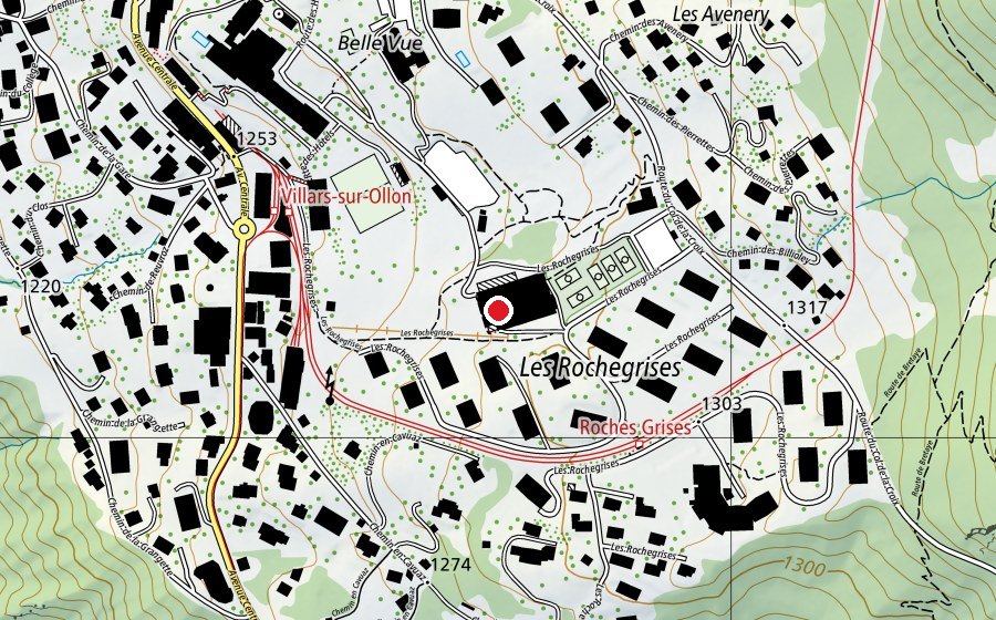 Mappa con la posizione di Collège d‘en Haut (Scuola universitaria)