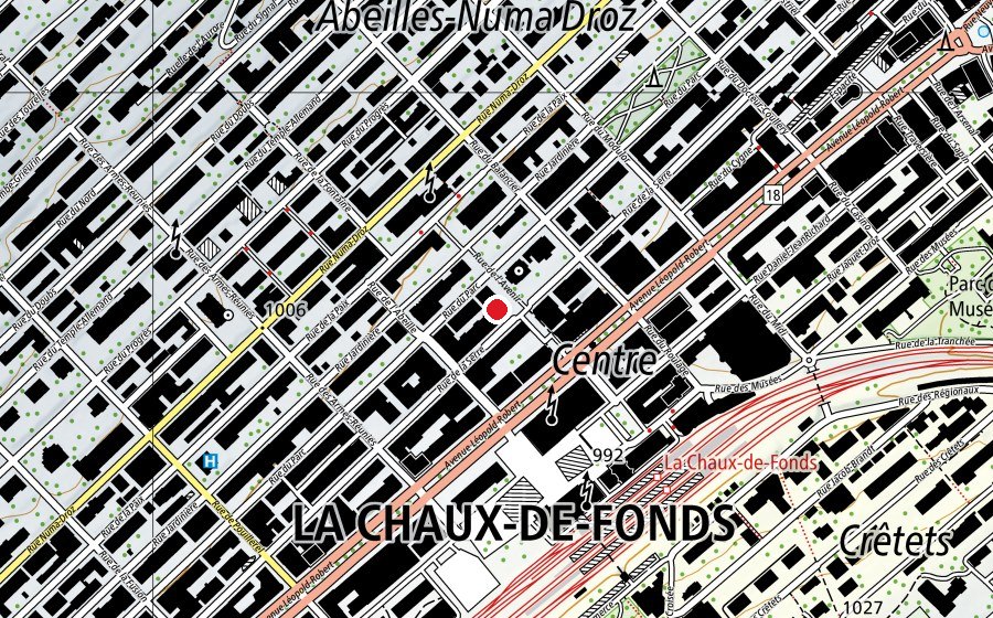 Map showing the location of CPNE Enseignement supérieur AULA (University)