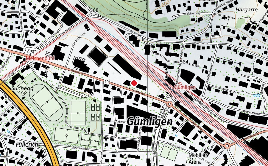 Mappa con la posizione di csbern - Christliche Schule Bern (Scuola universitaria)