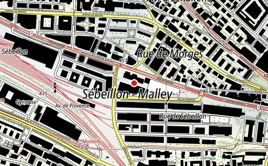 Map showing the location of École des Métiers de Lausanne (University)