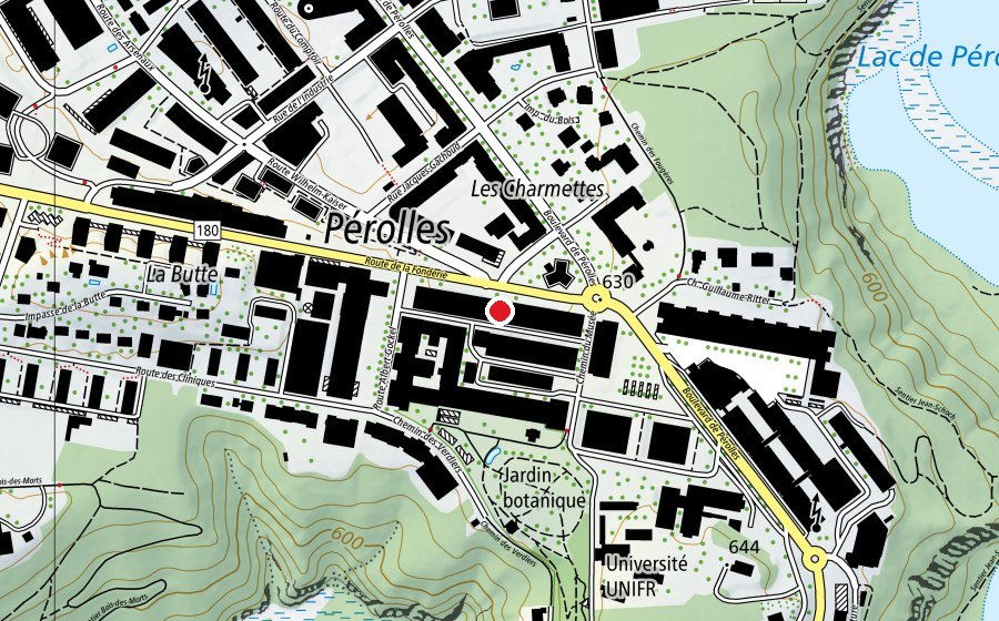 Map showing the location of EMF (University)