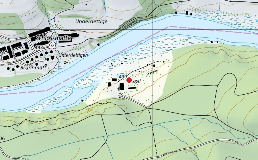 Carte indiquant l’emplacement de Ethologische Station Hasli (Haute école)