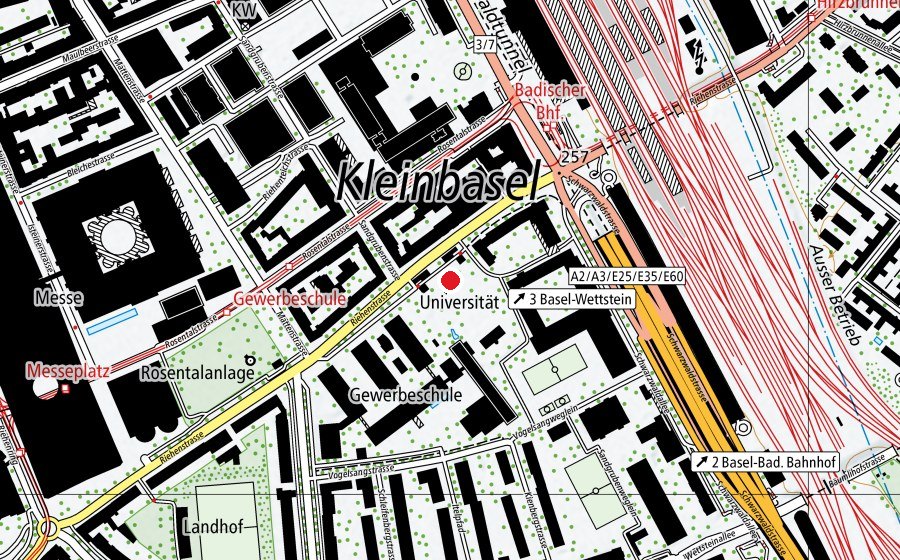 Mappa con la posizione di Europainstitut der Universität Basel (Scuola universitaria)