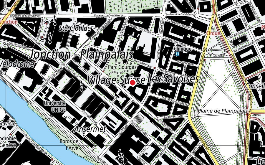 Mappa con la posizione di Faculté des Sciences de la Terre et de l'environnement (Scuola universitaria)