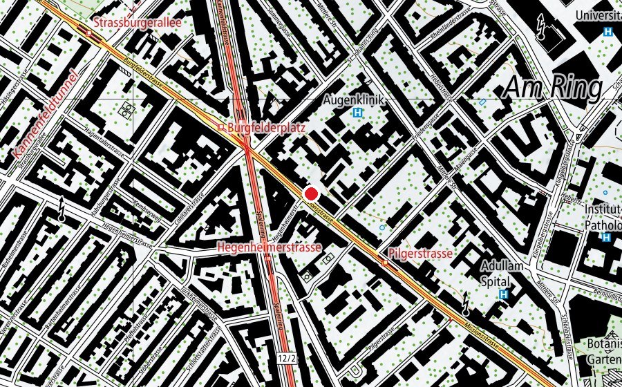 Mappa con la posizione di Faculty of Psychology, University of Basel (Scuola universitaria)
