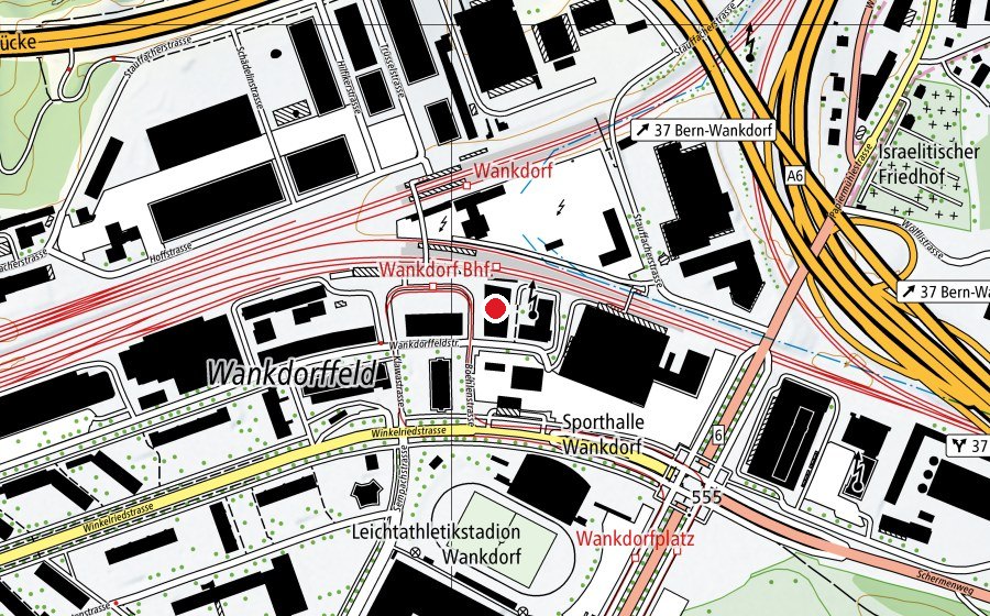 Map showing the location of Feusi (University)