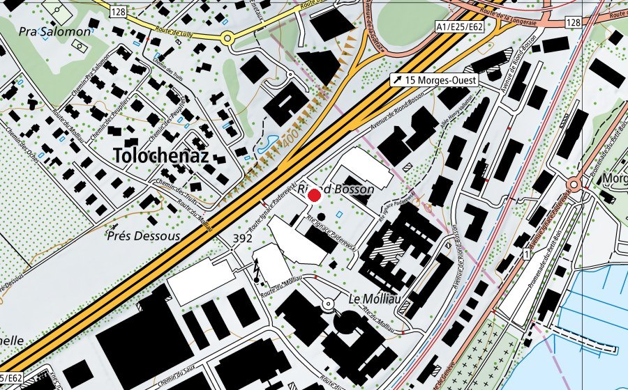 Map showing the location of Fondation Vaudoise des Entrepreneurs (University)