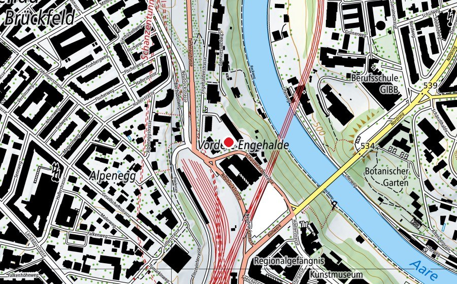 Mappa con la posizione di Forschungsstelle Digitale Nachhaltigkeit (Scuola universitaria)