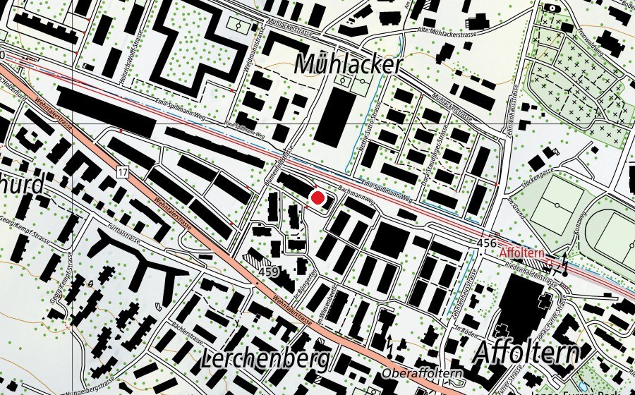 Karte mit dem Standort von GastroZürich (Hochschule)