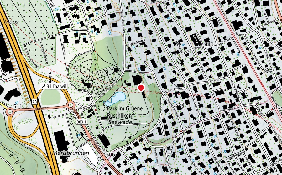 Map showing the location of Gottlieb-Duttweiler-Institut (University)