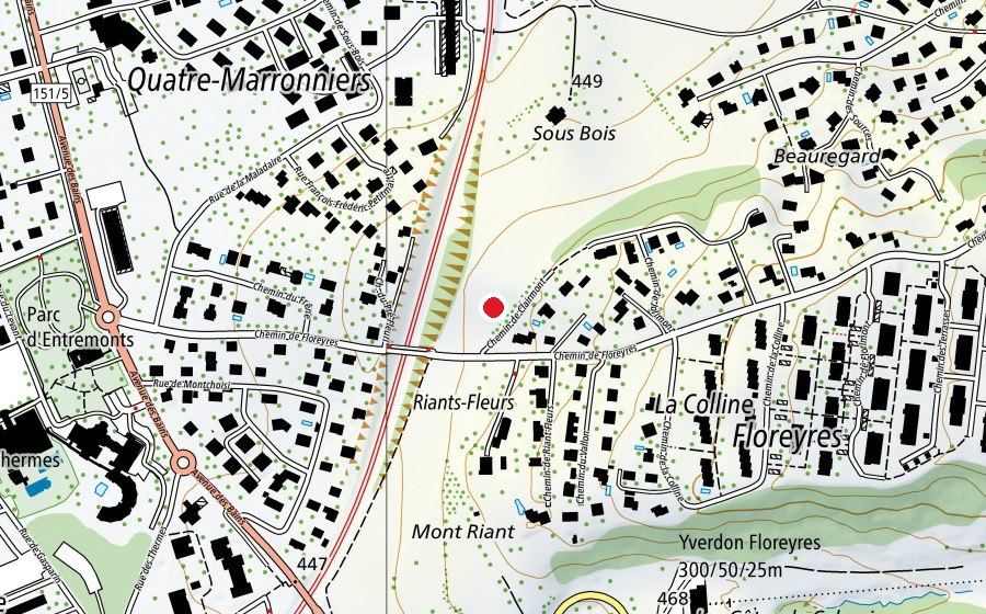 Mappa con la posizione di HEIG-VD (Scuola universitaria)