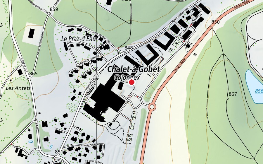 Mappa con la posizione di HES-SO Ecole hôtelière de Lausanne (Scuola universitaria)