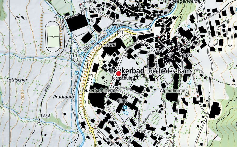Carte indiquant l’emplacement de HES-SO Valais (Haute école)