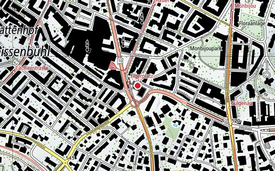 Mappa con la posizione di HKB Jazz (Scuola universitaria)